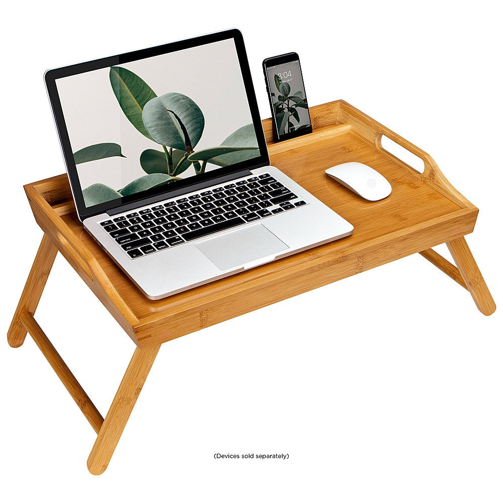 LapGear - Bamboo Media Bed Tray for 17.3" Laptop or Tablet - Natural_1