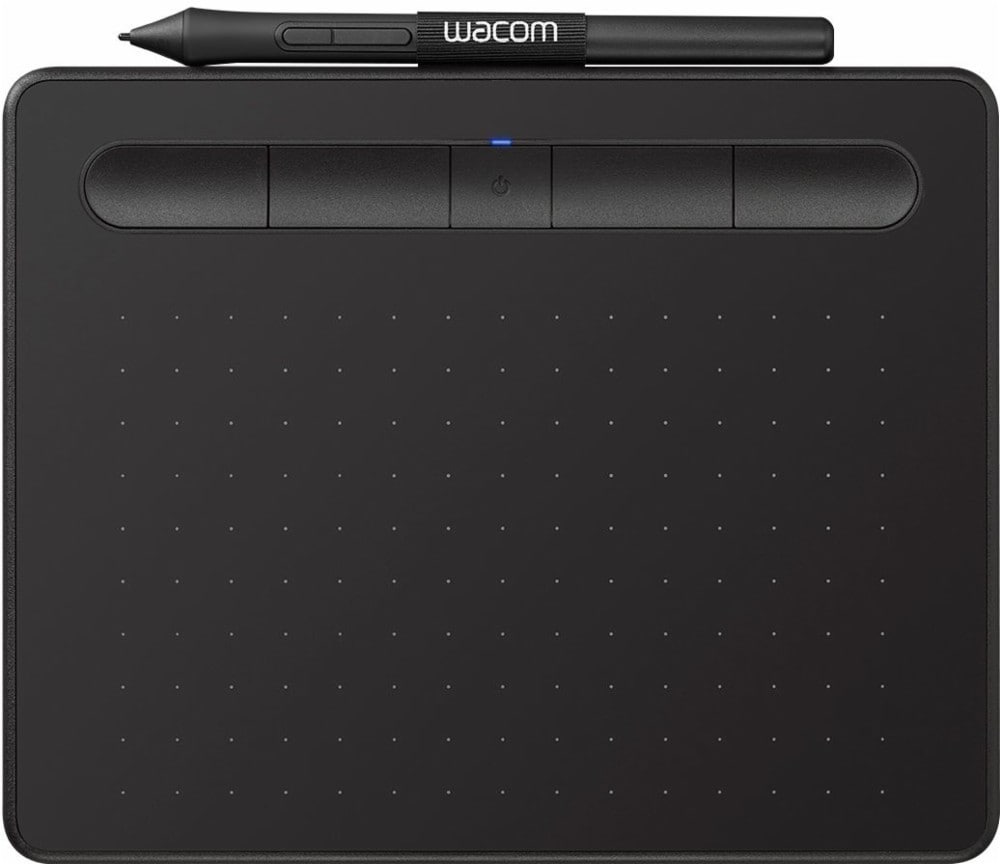 Wacom - Intuos Wireless Graphics Drawing Tablet for Mac, PC, Chromebook & Android (small) with Software Included - Black_1