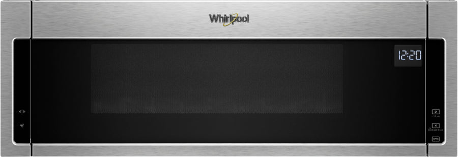 Whirlpool - 1.1 Cu. Ft. Low Profile Over-the-Range Microwave Hood Combination - Stainless steel_0