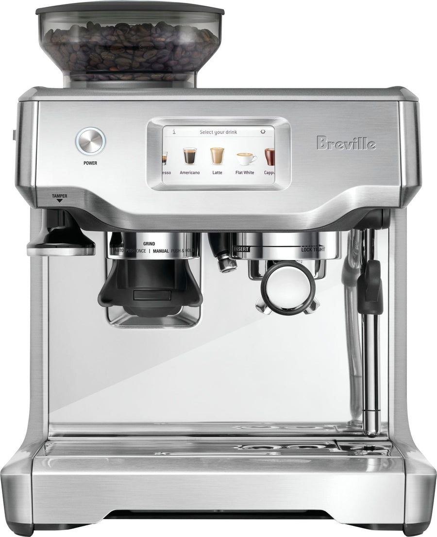 Breville - the Barista Touch Espresso Machine with 9 bars of pressure, Milk Frother and integrated grinder - Stainless Steel_0
