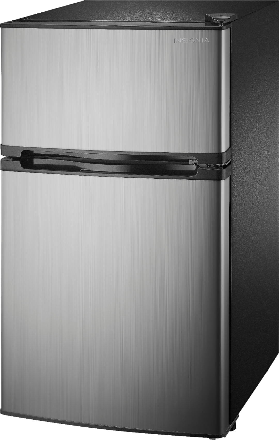 Insignia™ - 3.0 Cu. Ft. Mini Fridge with Top Freezer - Stainless steel_2