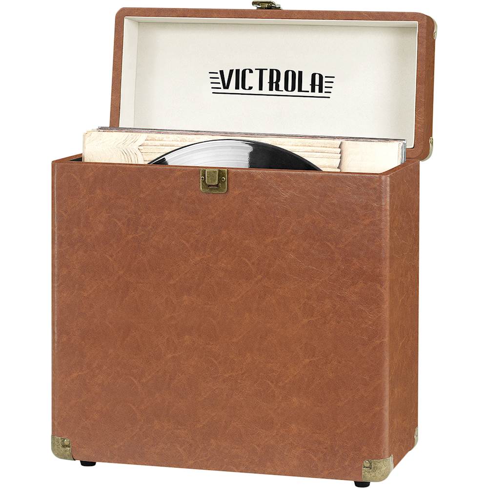 Victrola - Storage Case for Vinyl Turntable Records - Brown_1