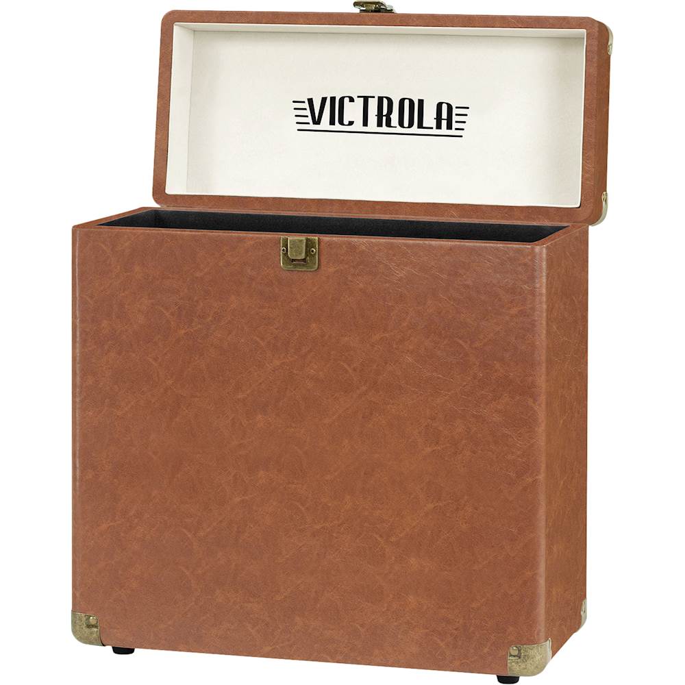 Victrola - Storage Case for Vinyl Turntable Records - Brown_2