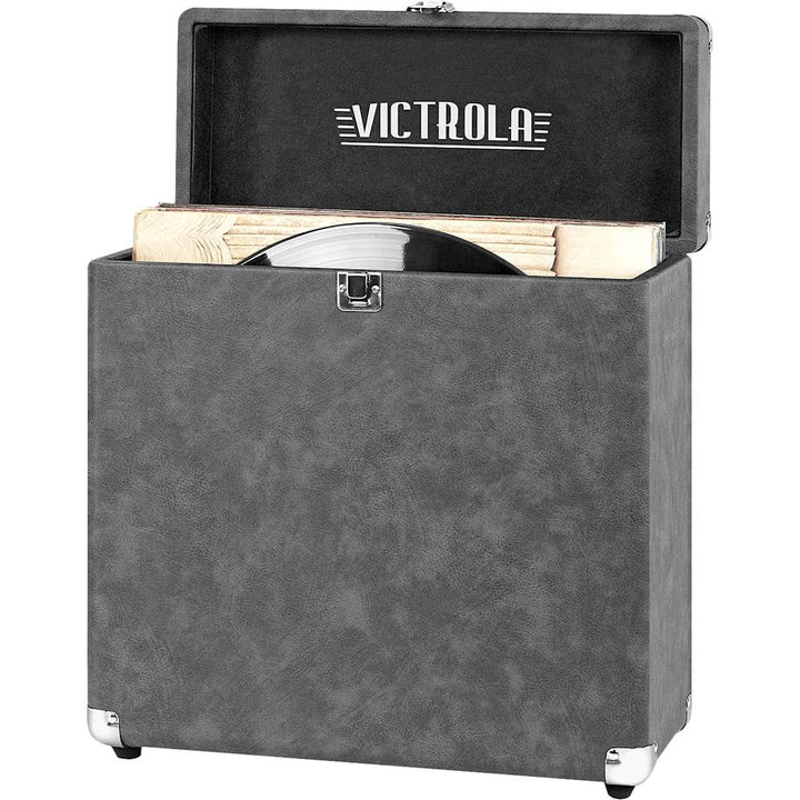 Victrola - Storage Case for Vinyl Turntable Records - Gray_1
