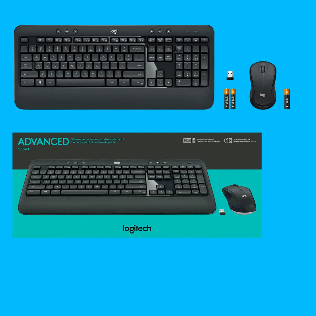 Logitech - MK540 Full-size Advanced Wireless Scissor Keyboard and Mouse Bundle - Black_2