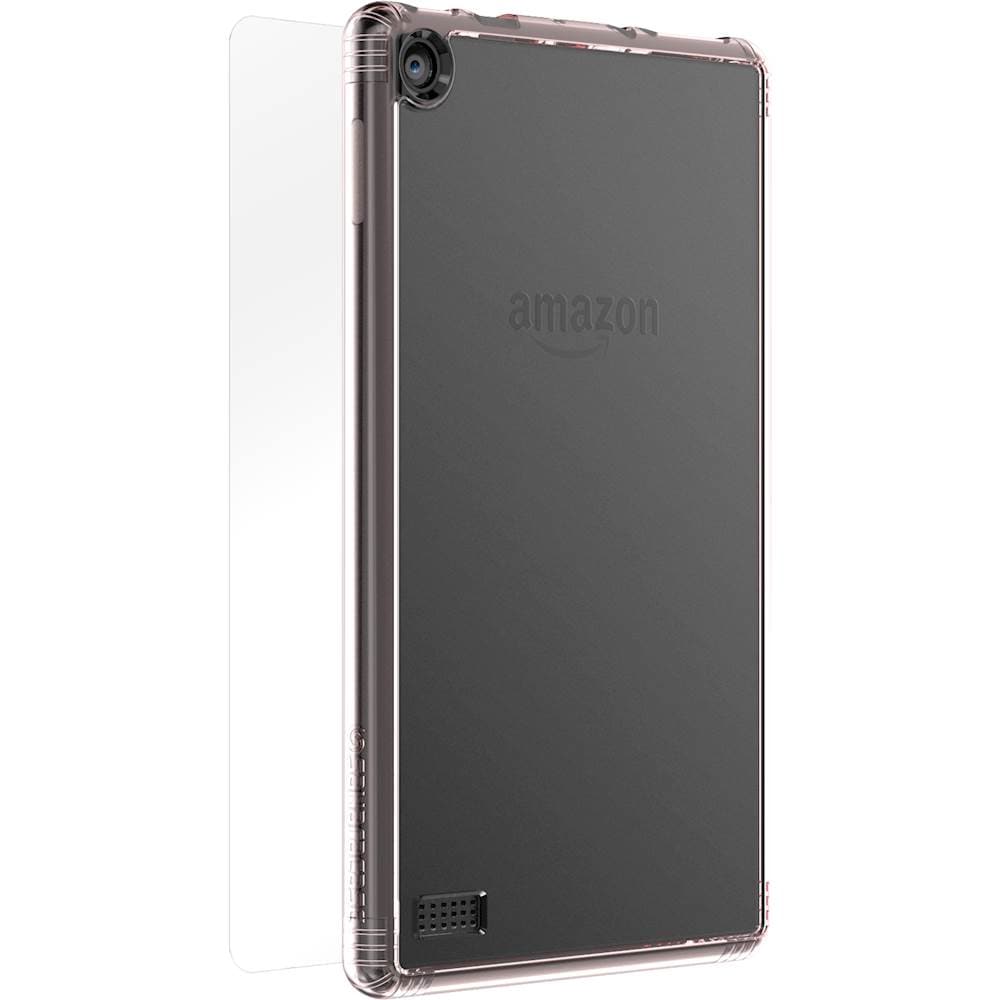 SaharaCase - Clear Case with Glass Screen Protector for Amazon Kindle Fire 7 (2017/2019) - Clear Rose Gold_1