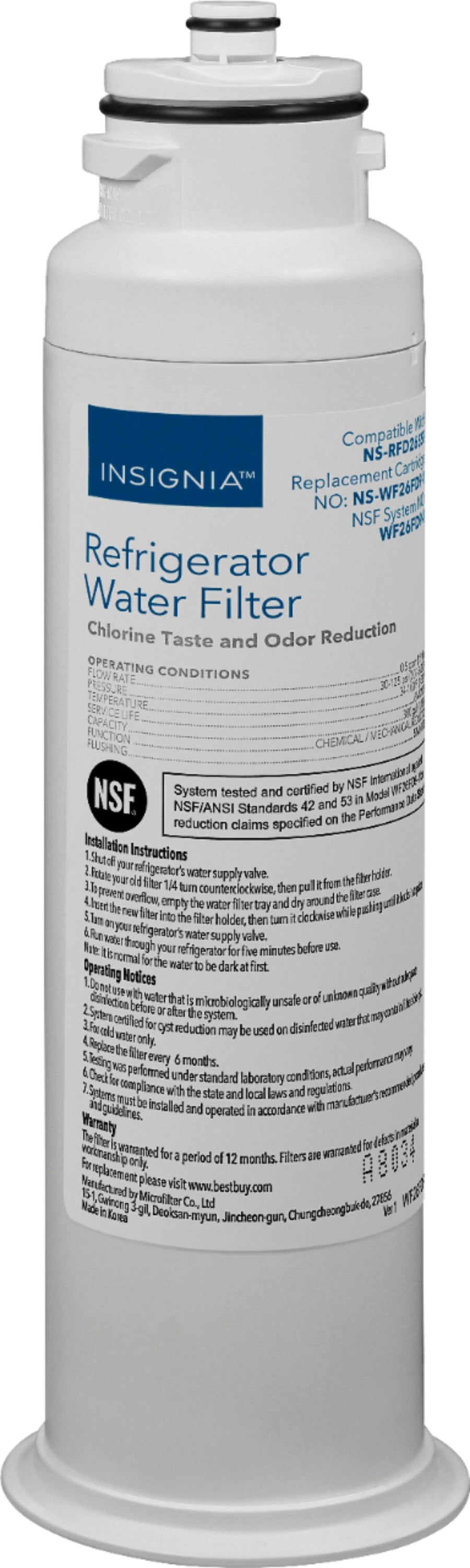 Insignia™ - Water Filter for Select Insignia Refrigerators - White_0