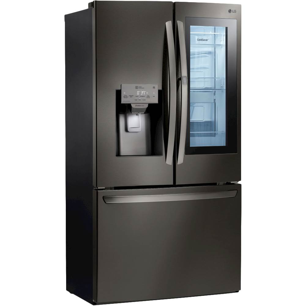 LG - 27.5 Cu. Ft. InstaView French Door-in-Door Refrigerator - Black Stainless Steel_1