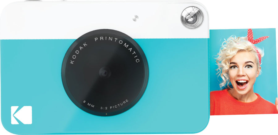 Kodak - PRINTOMATIC 10.0-Megapixel Instant Digital Camera - Blue_0