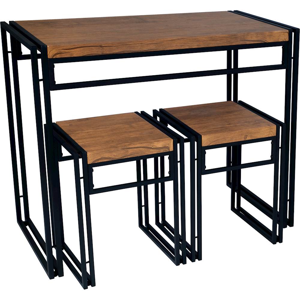 ürb SPACE - Urban Small Dining Table Set - Black With Brown_1