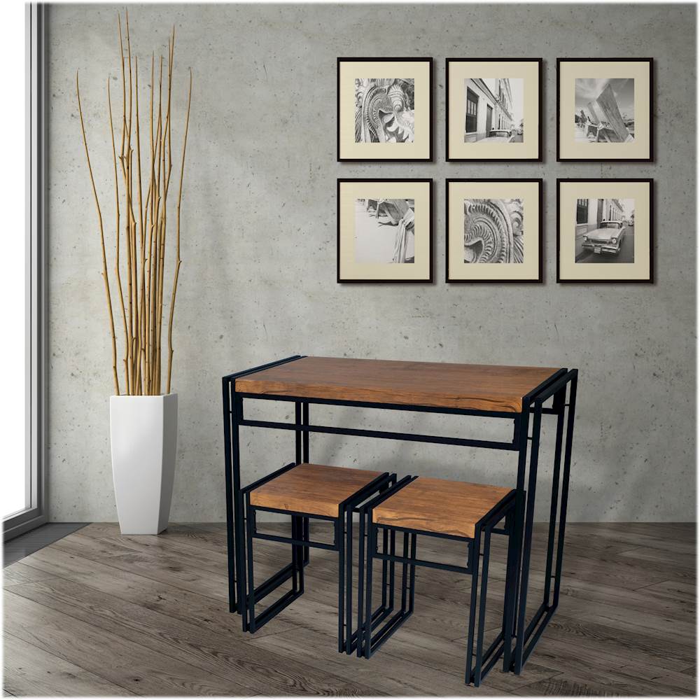 ürb SPACE - Urban Small Dining Table Set - Black With Brown_3