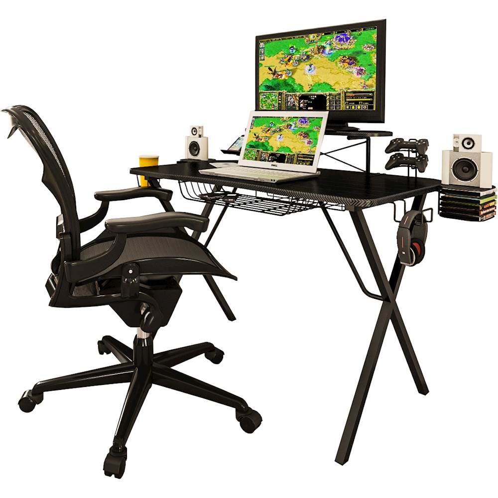 Atlantic - Gaming Pro Straight Computer Desk - Charcoal_1