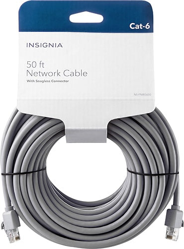 Insignia™ - 50' Cat-6 Ethernet Cable - Gray_1