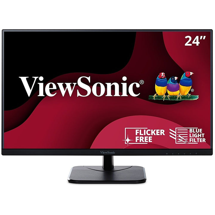ViewSonic - 23.8 LCD FHD Monitor (DisplayPort VGA, HDMI) - Black_0