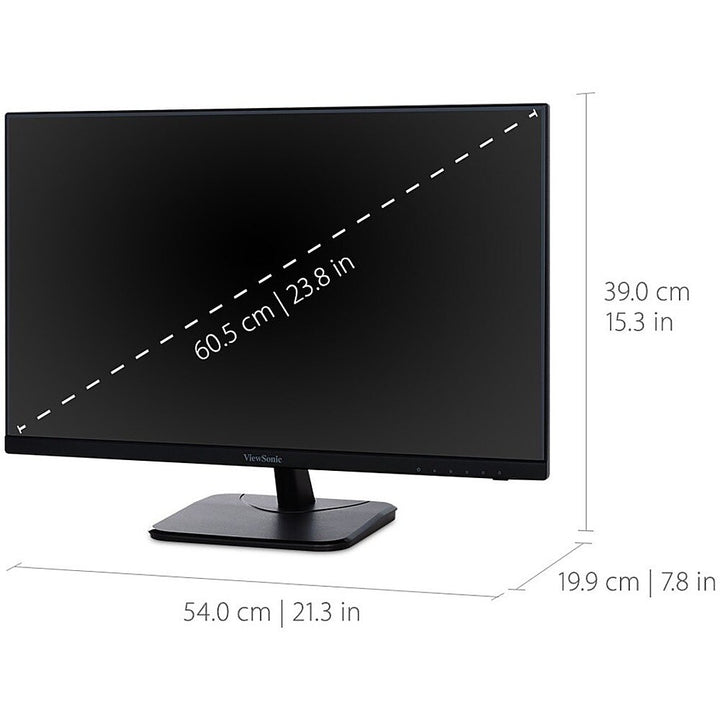 ViewSonic - 23.8 LCD FHD Monitor (DisplayPort VGA, HDMI) - Black_4