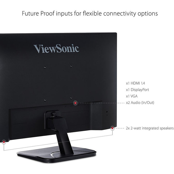 ViewSonic - 23.8 LCD FHD Monitor (DisplayPort VGA, HDMI) - Black_3