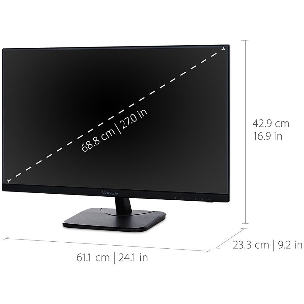 ViewSonic - 27 LCD FHD Monitor (DisplayPort VGA, HDMI) - Black_4