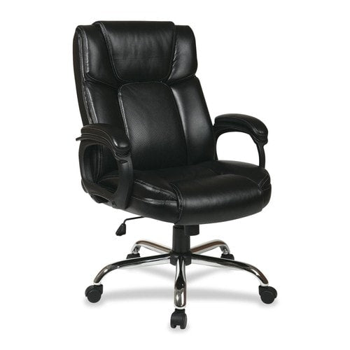 Office Star Products - WorkSmart Big Man's Executive Chair - Black_0