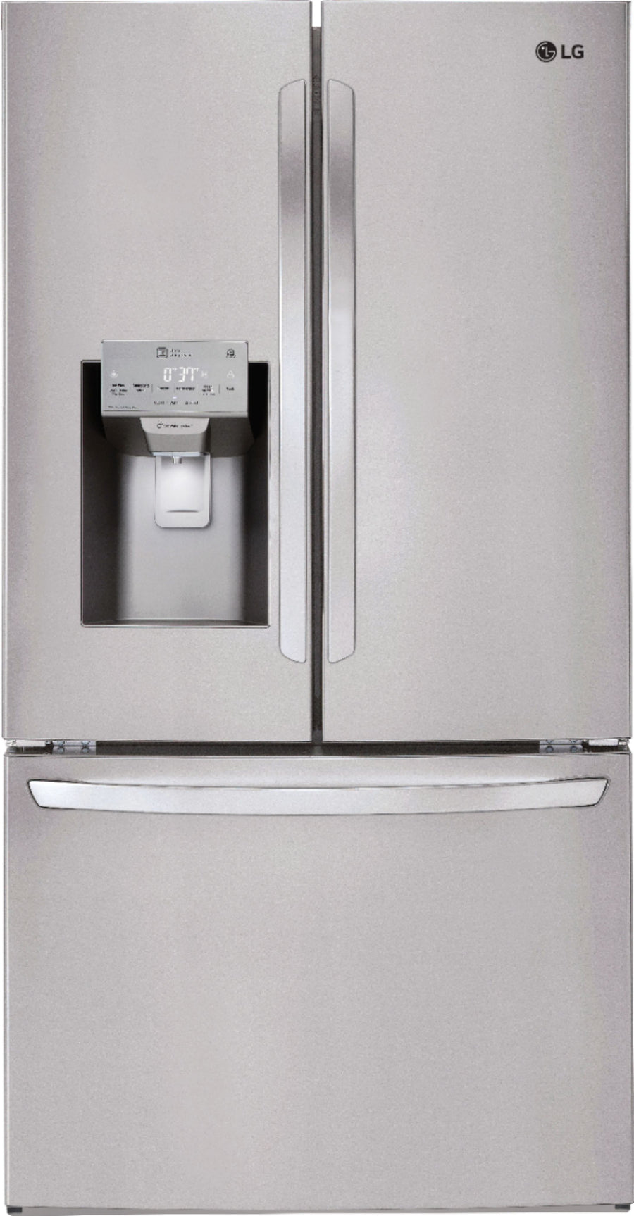 LG - 26.2 Cu. Ft. French Door Smart Refrigerator with Dual Ice Maker - Stainless steel_0