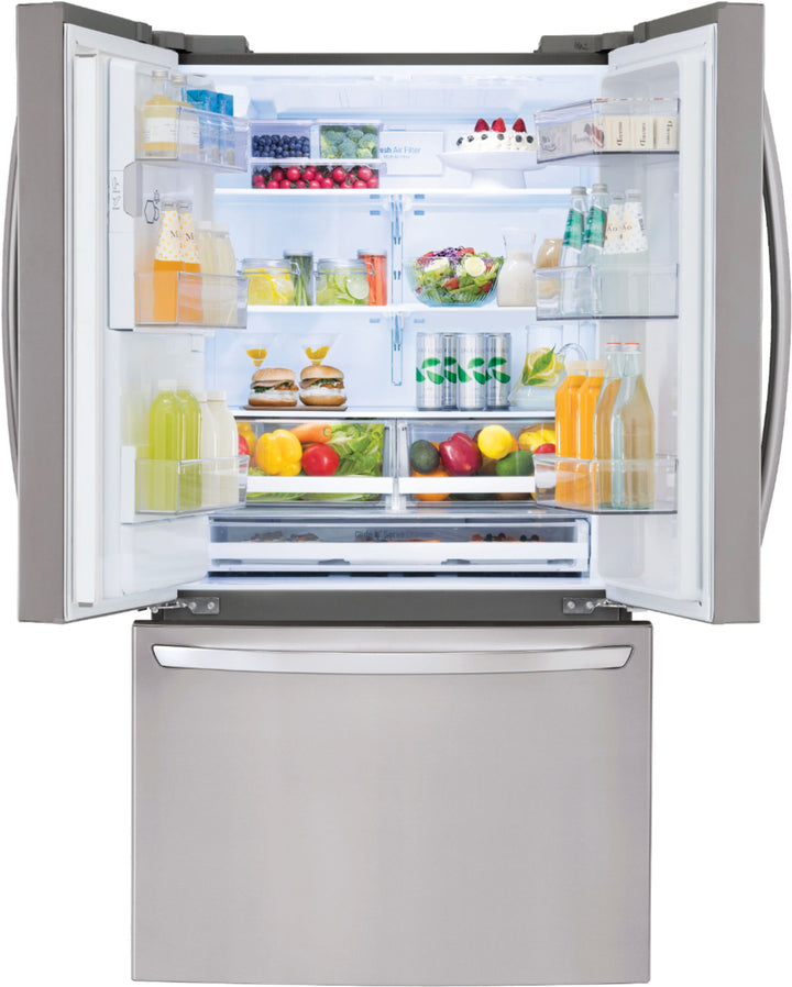 LG - 26.2 Cu. Ft. French Door Smart Refrigerator with Dual Ice Maker - Stainless steel_23