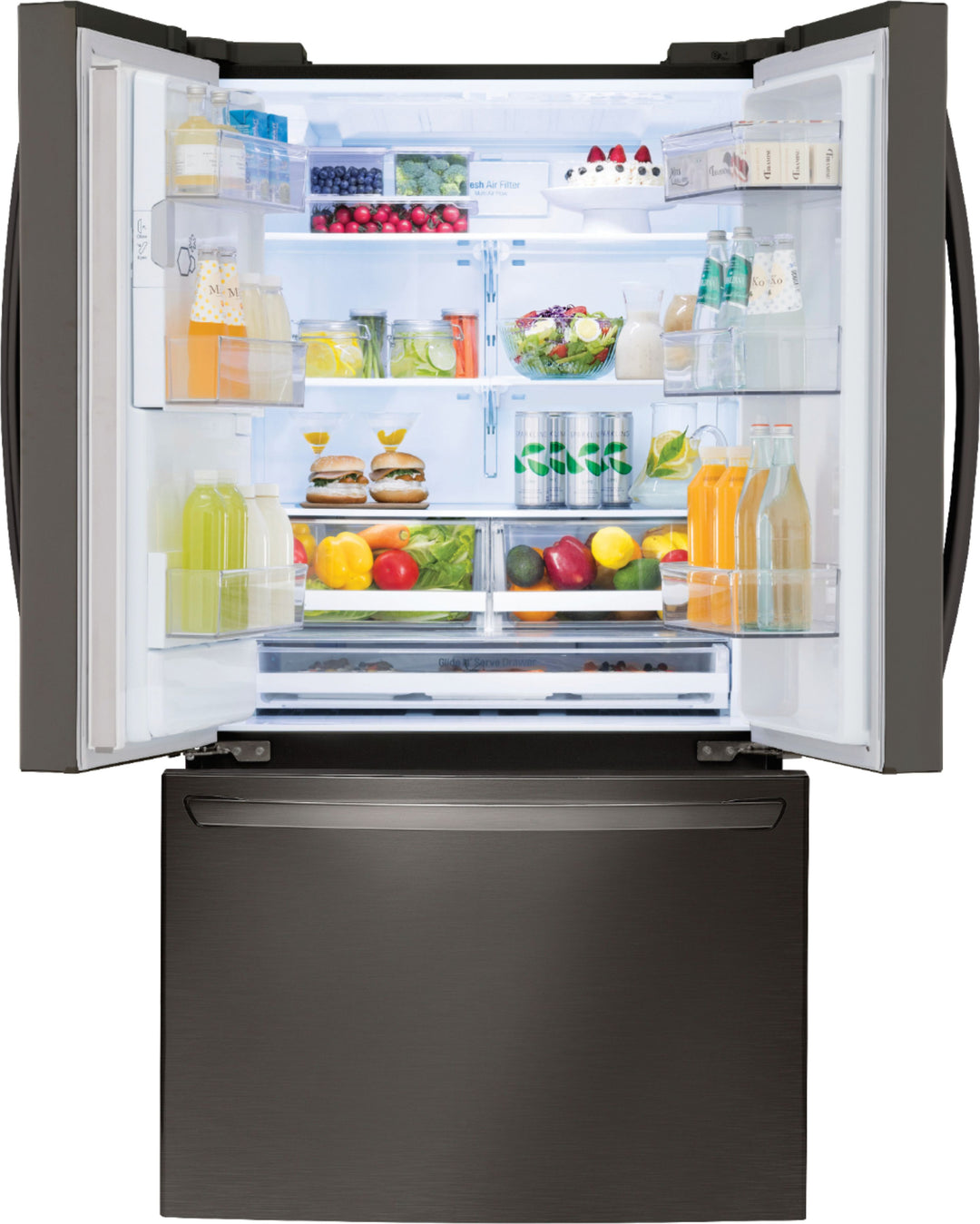 LG - 26.2 Cu. Ft. French Door Smart Refrigerator with Dual Ice Maker - Black stainless steel_23