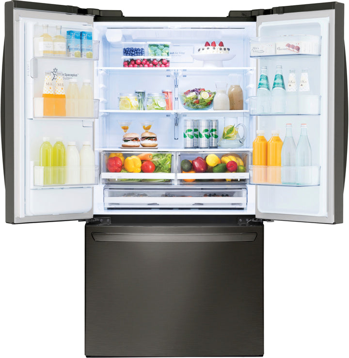 LG - 26.2 Cu. Ft. French Door Smart Refrigerator with Dual Ice Maker - Black stainless steel_19