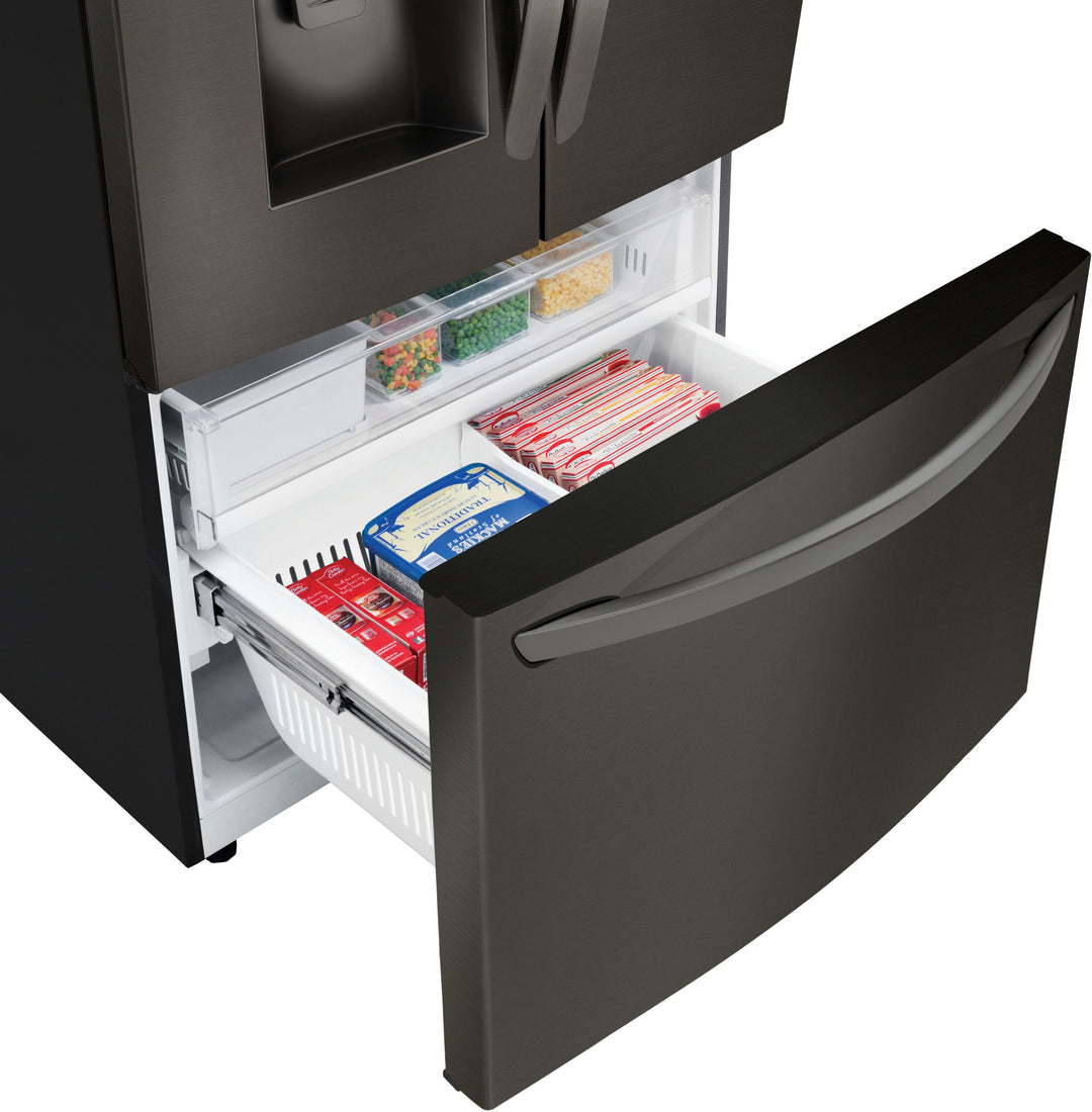 LG - 26.2 Cu. Ft. French Door Smart Refrigerator with Dual Ice Maker - Black stainless steel_4