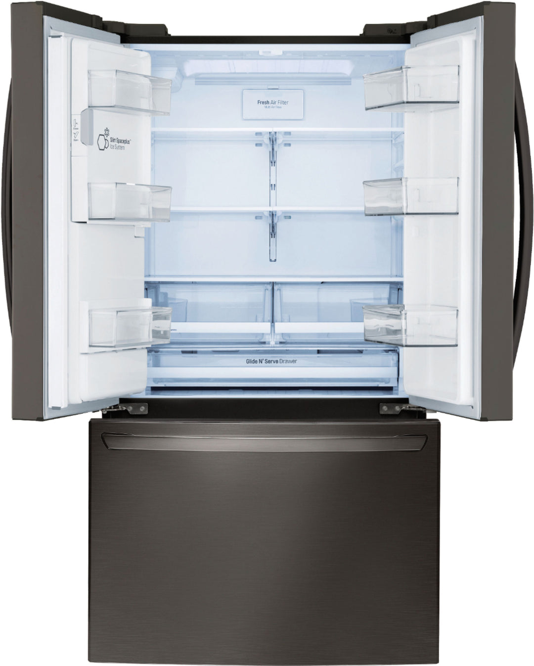 LG - 26.2 Cu. Ft. French Door Smart Refrigerator with Dual Ice Maker - Black stainless steel_22