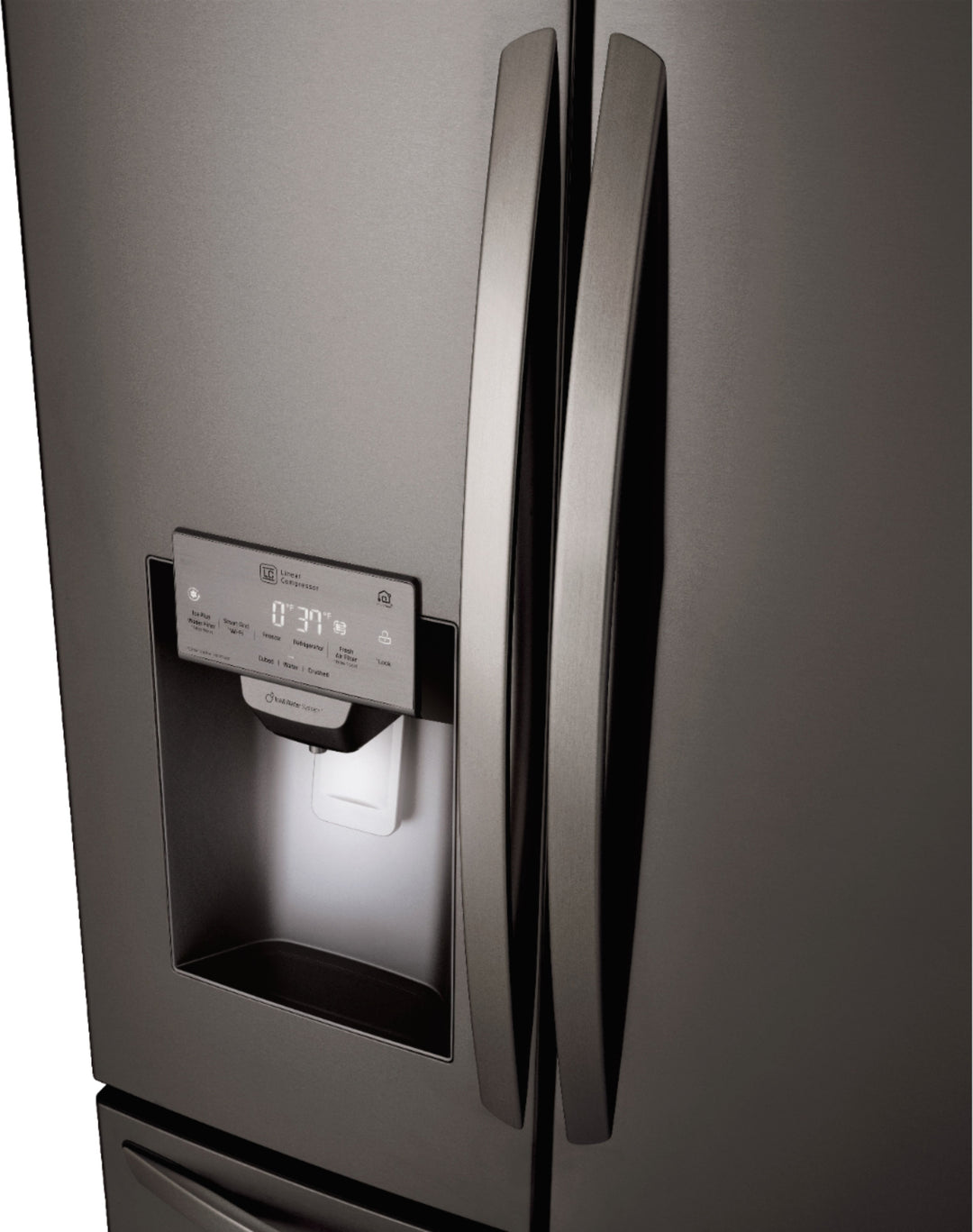 LG - 26.2 Cu. Ft. French Door Smart Refrigerator with Dual Ice Maker - Black stainless steel_12