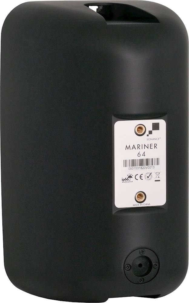 Sonance - MARINER 64 BLACK - Mariner 6-1/2" 2-Way Outdoor Surface Mount Speakers (Pair) - Black_3