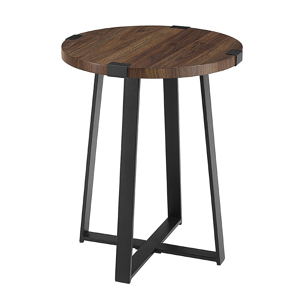 Walker Edison - Urban Industrial Side Table - Dark Walnut_1