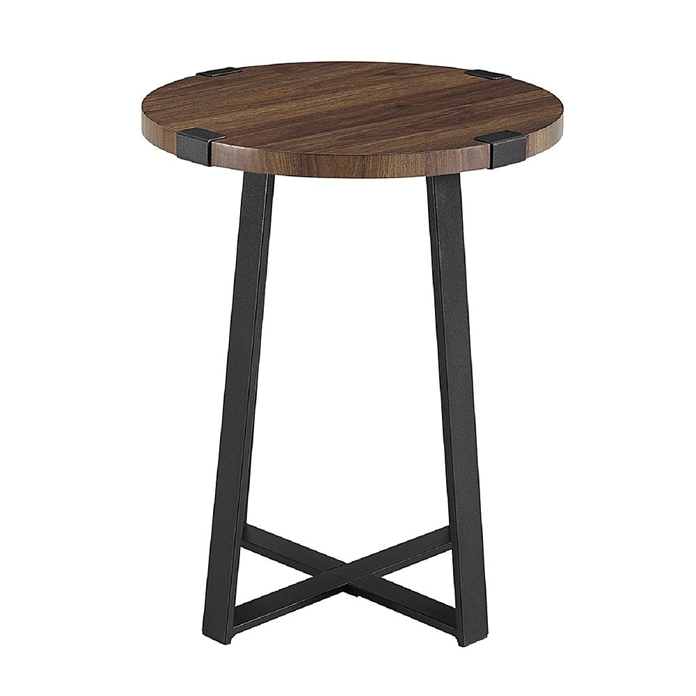 Walker Edison - Urban Industrial Side Table - Dark Walnut_0