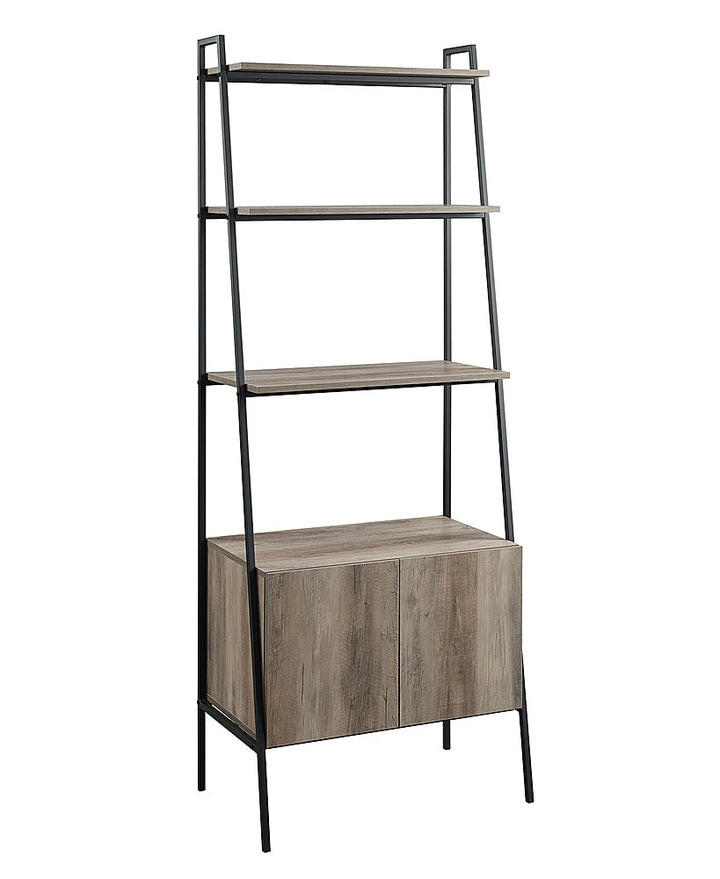 Walker Edison - 72" Idustrial Ladder 5-Shelf Storage Bookcase - Grey Wash_2