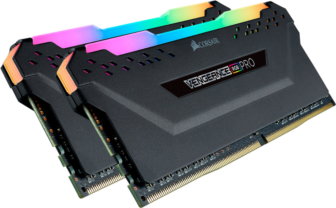 CORSAIR - Vengeance RGB PRO 16GB (2PK x 8GB) 3200MHz DDR4 C16 DIMM Desktop Memory - Black_1
