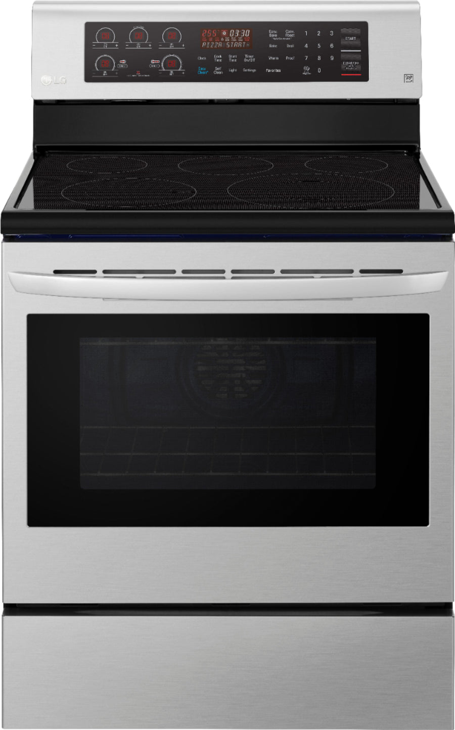 LG - 6.3 Cu. Ft. Freestanding Electric True Convection Range with EasyClean and SmartDiagnosis - Stainless Steel_0