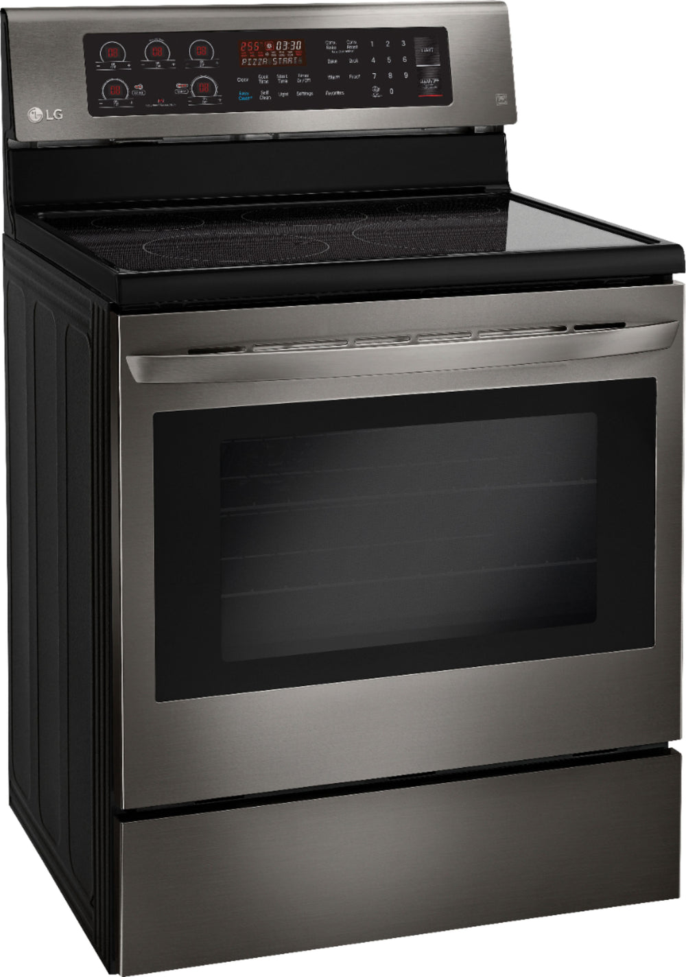 LG - 6.3 Cu. Ft. Self-Cleaning Freestanding Electric Convection Range with EasyClean - Black Stainless Steel_1