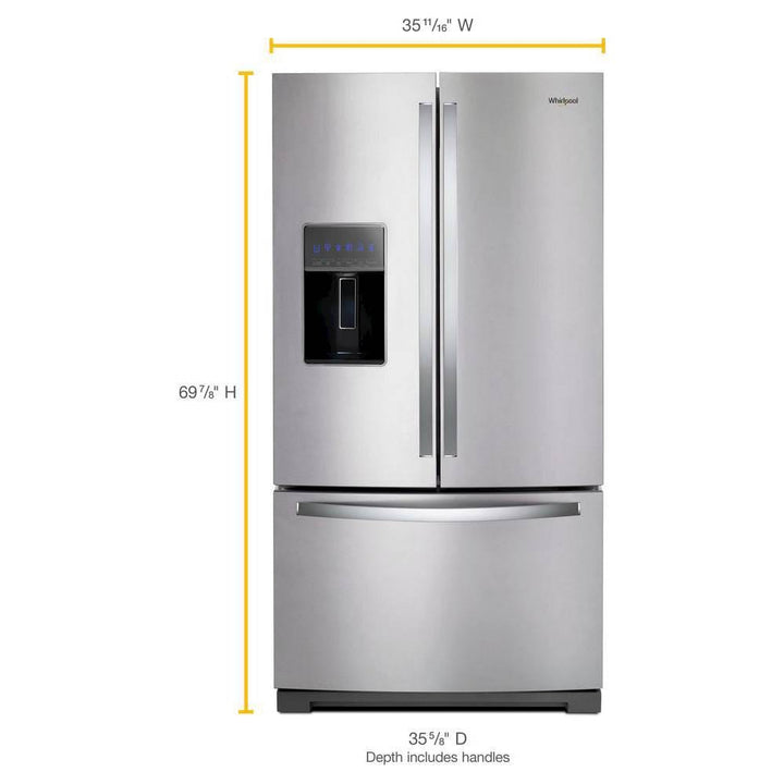 Whirlpool - 26.8 Cu. Ft. French Door Refrigerator - Stainless steel_5
