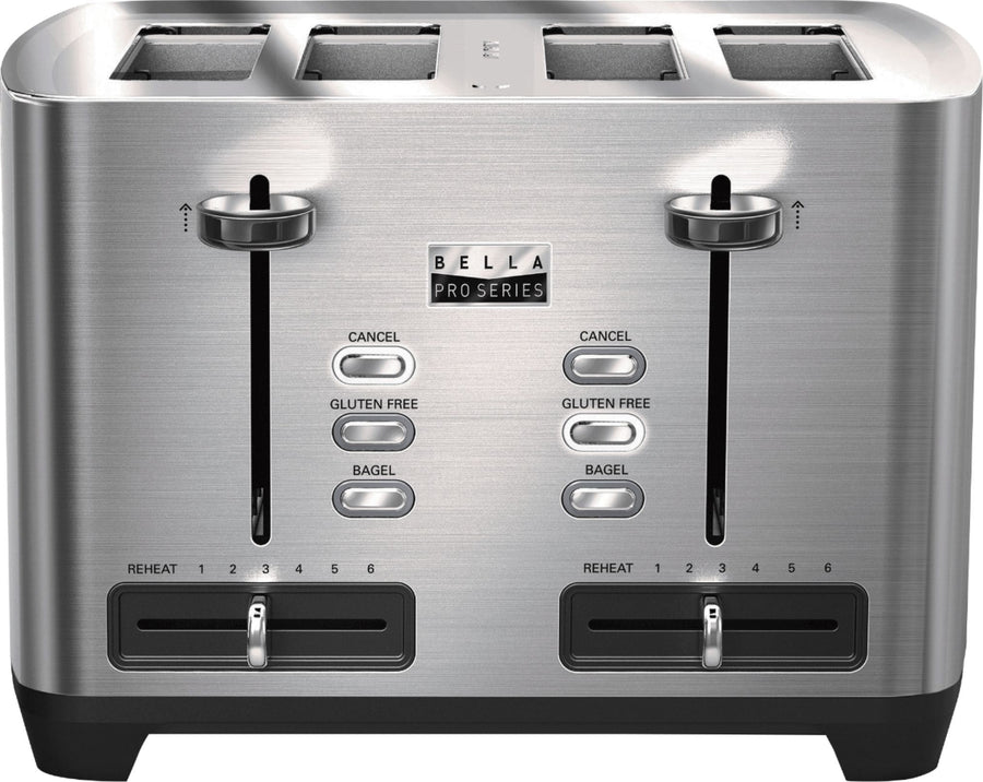 Bella Pro Series - 4-Slice Wide-Slot Toaster - Stainless Steel_0