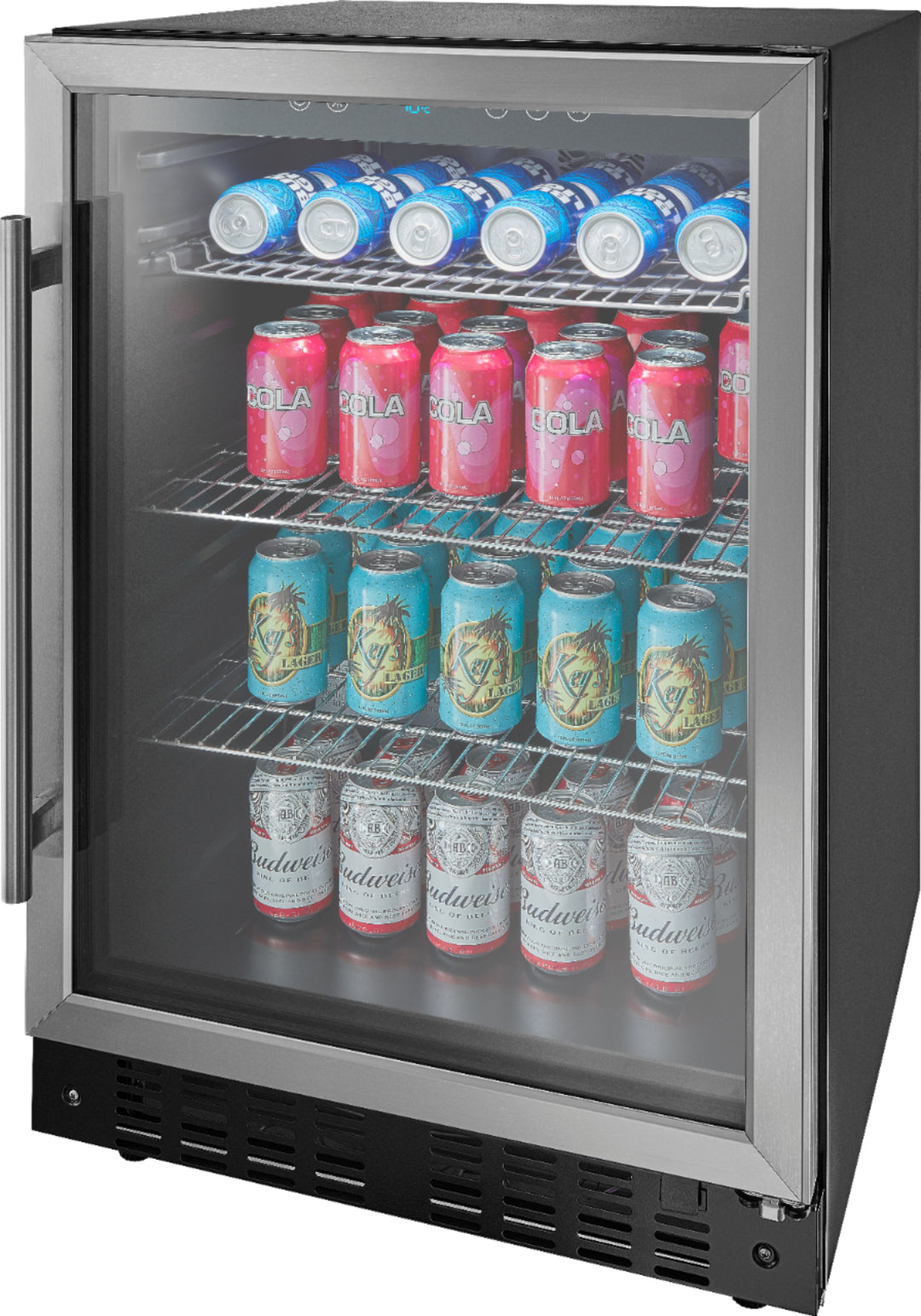 Insignia™ - 165-Can Built-In Beverage Cooler - Stainless steel_0
