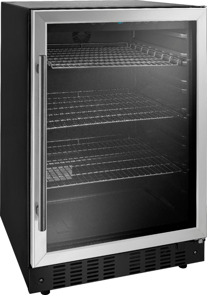 Insignia™ - 165-Can Built-In Beverage Cooler - Stainless steel_1