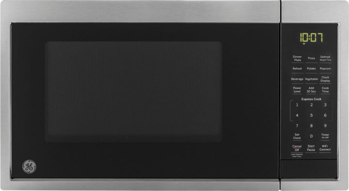 GE - 0.9 Cu. Ft. Capacity Smart Countertop Microwave Oven with Scan-to-Cook Technology - Stainless steel_0