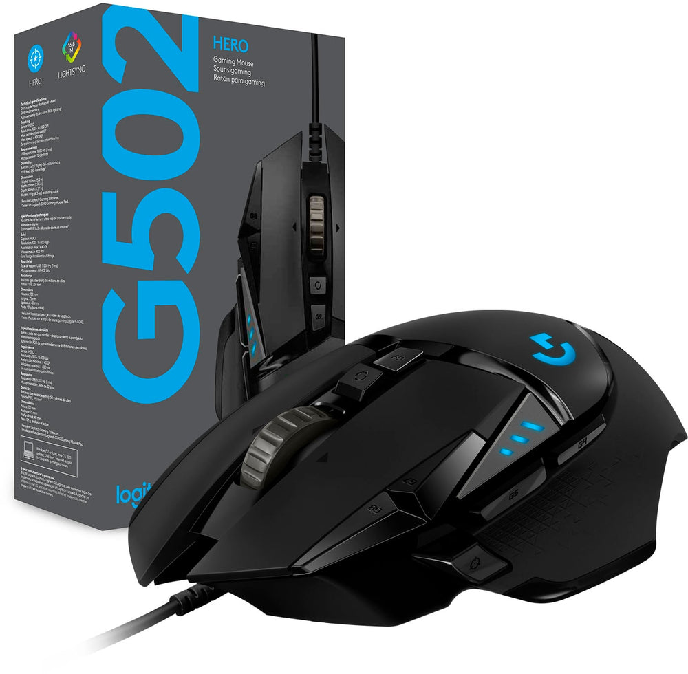 Logitech - G502 HERO Wired Optical Gaming Mouse with RGB Lighting - Black_1