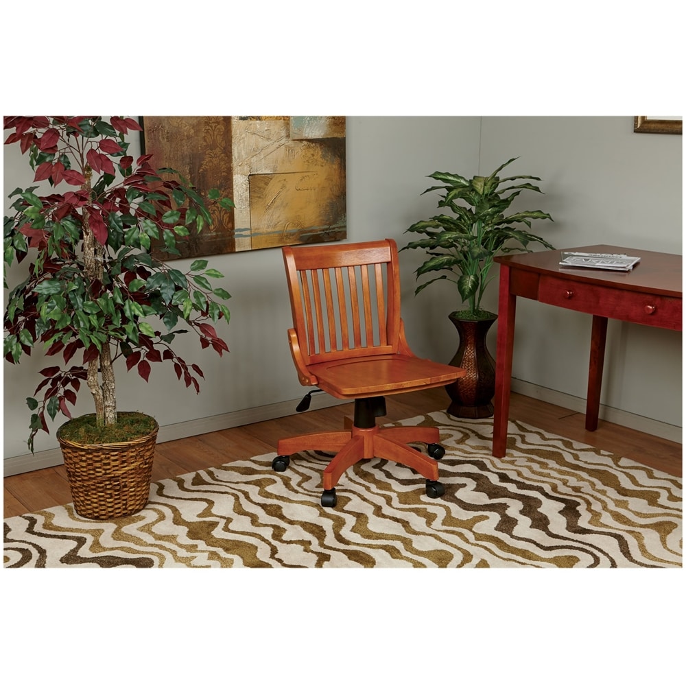OSP Designs - Wood Bankers Home Office Wood Chair - Fruit Wood_1