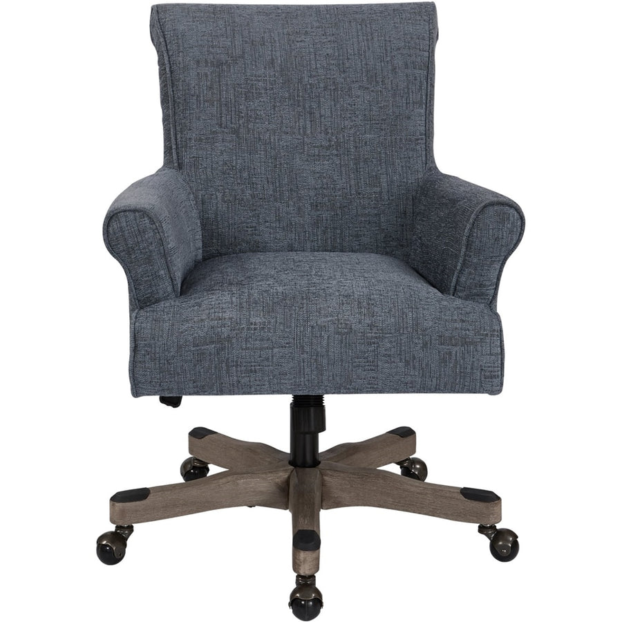 OSP Designs - Megan Home Office Polyester Task Chair - Blue/Brushed Grey_0