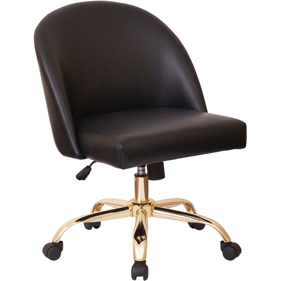 OSP Home Furnishings - Layton Mid Back Office Chair - Black_0