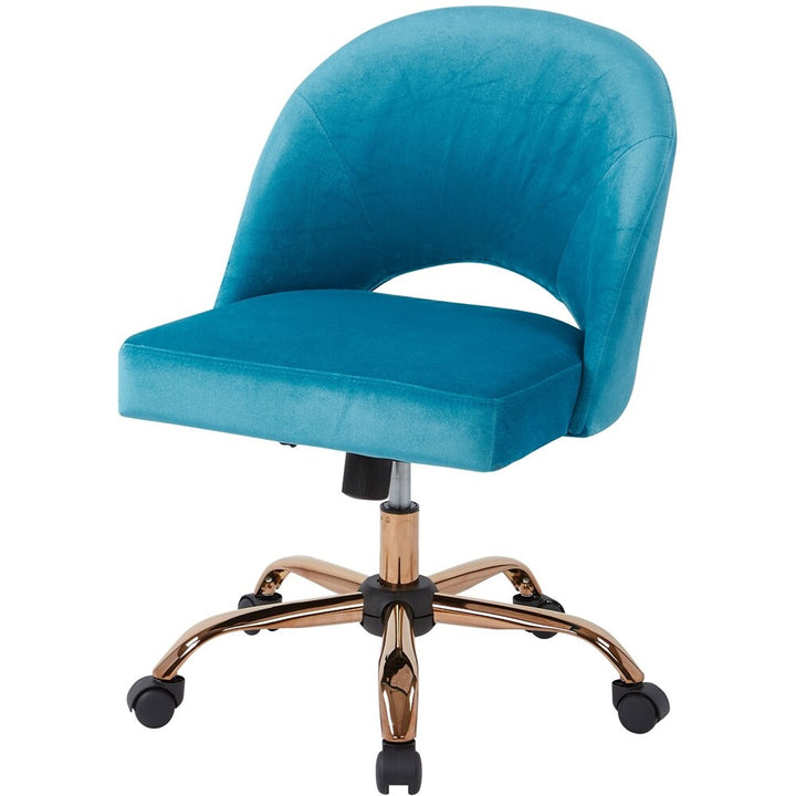 AveSix - Lula Home Office Plush Fabric Chair - Blue_3
