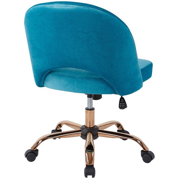 AveSix - Lula Home Office Plush Fabric Chair - Blue_4