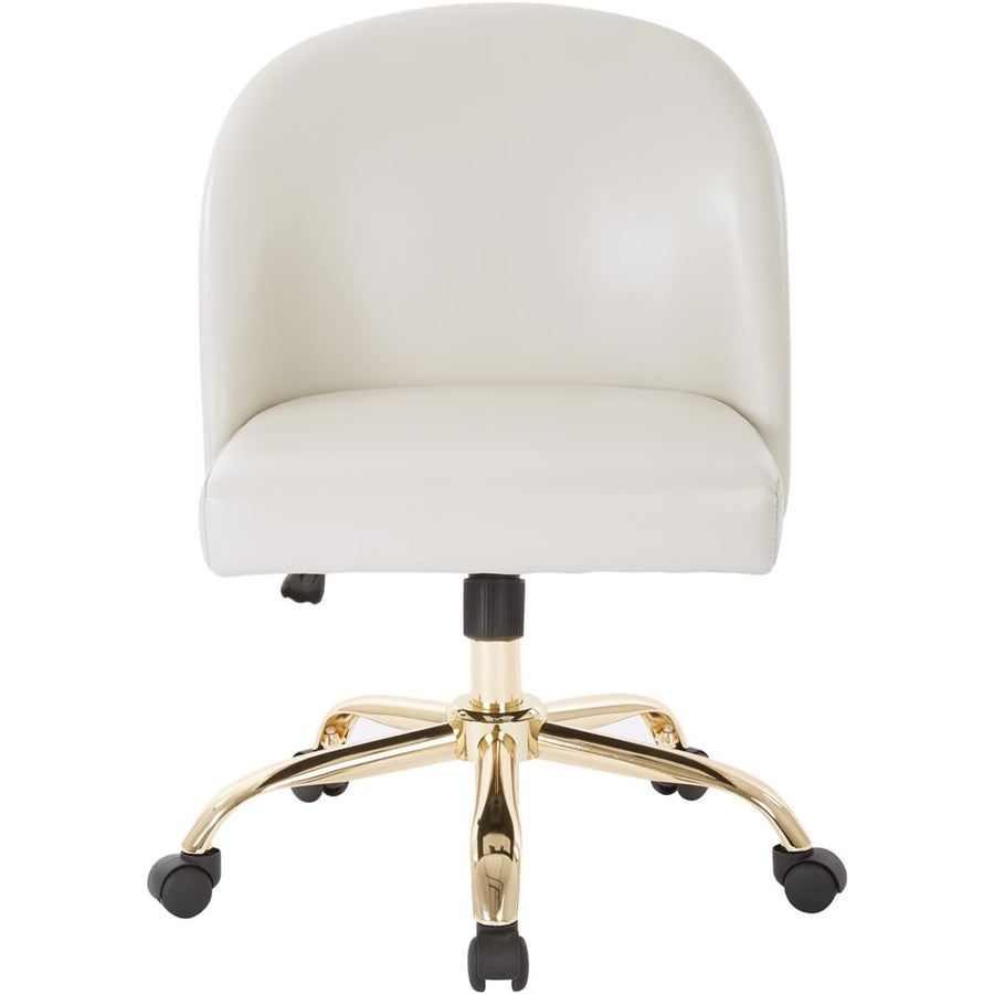 OSP Home Furnishings - Layton Mid Back Office Chair - White/Gold_0