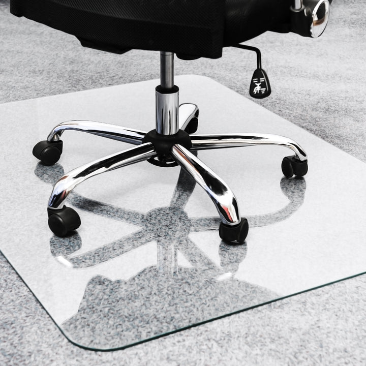 Floortex Glass Chair Mat 36" x 40" for Hard Floors & Carpets - Crystal Clear_3