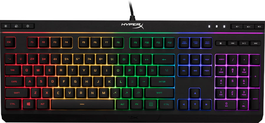 HyperX - Alloy Core Full-size Wired Gaming Membrane Keyboard with RGB Lighting - Black_0
